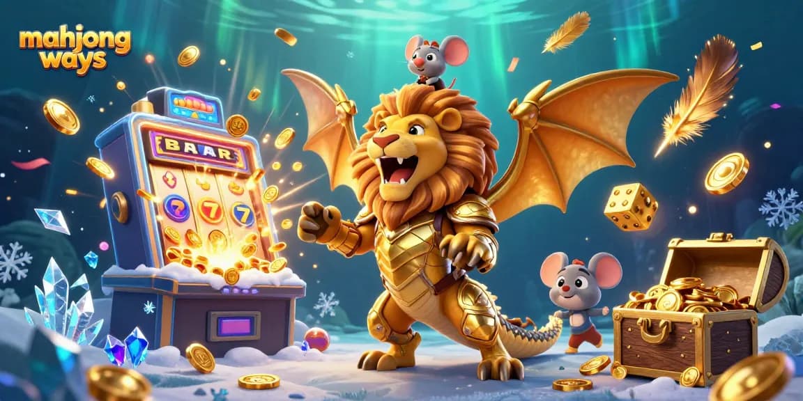 Experience thrilling mahjong ways action with a vibrant 3D casino illustration showcasing dynamic gameplay elements and characters.
