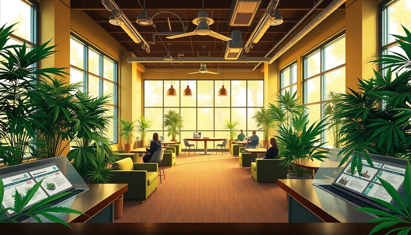 Club Cannabis Madrid, vibrant lounge showcasing cannabis culture and community spirit in a relaxed atmosphere.