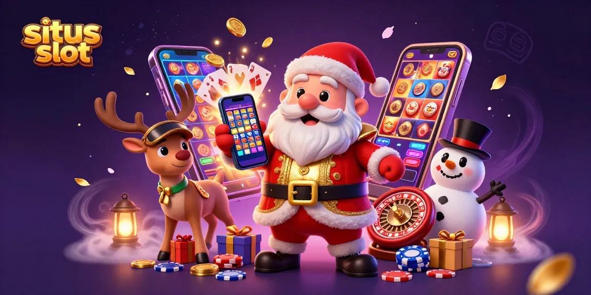Join the fun on situs slot resmi with Santa, his reindeer, and snowman enjoying jackpot slots!
