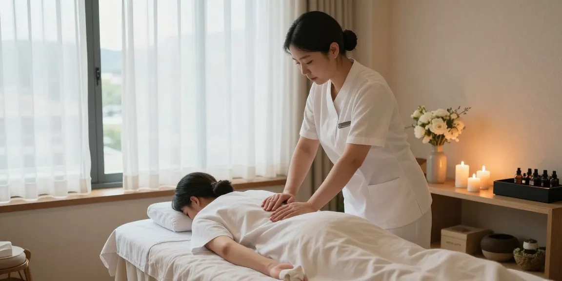Experience a luxurious 부산스웨디시 massage in tranquil spa setting with soft lighting and calming decor.