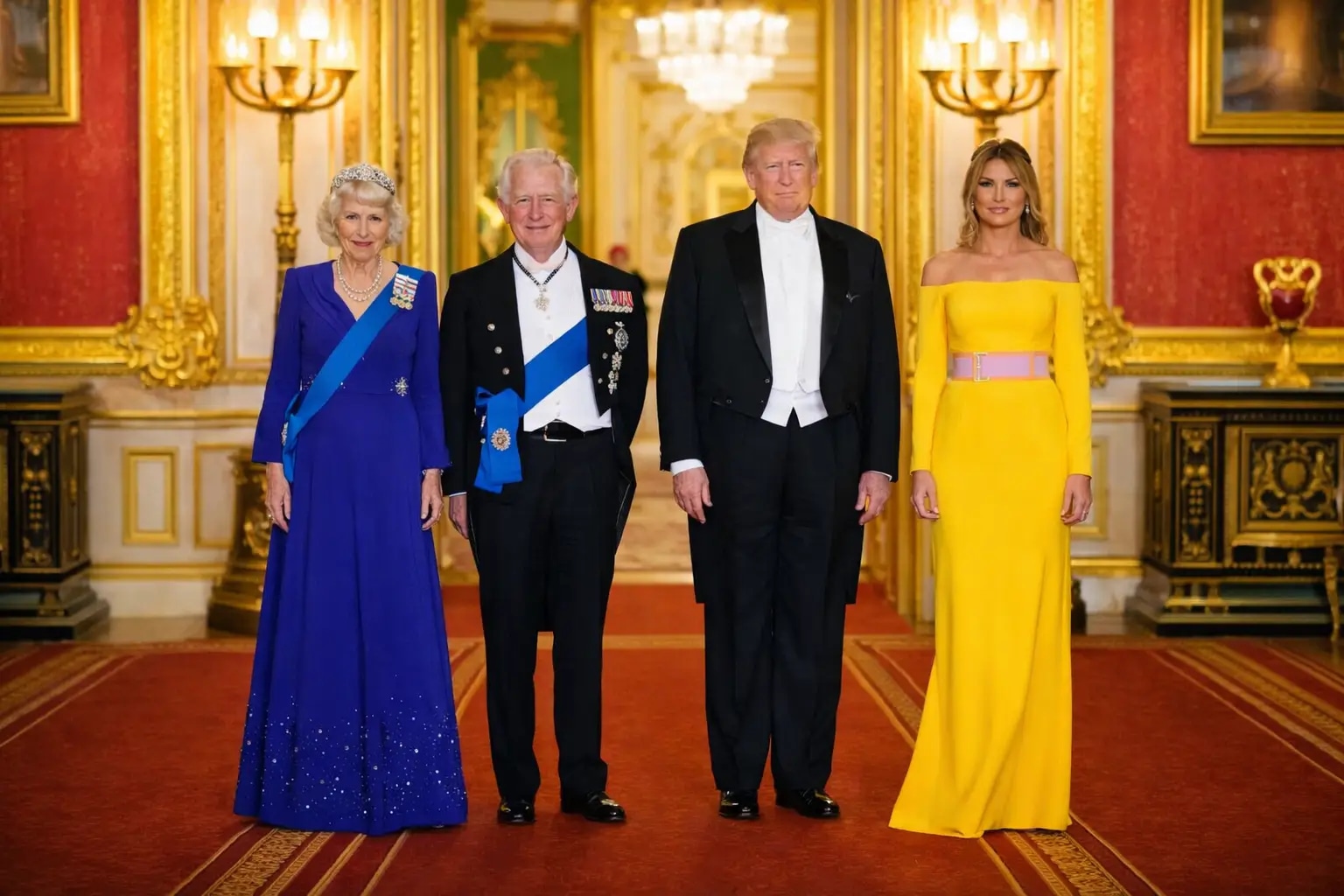 melania trump yellow dress