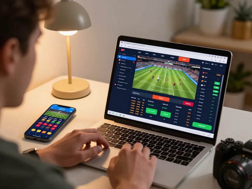 Engaging in online casinos in Canada reddit with strategic sports betting from home setup.