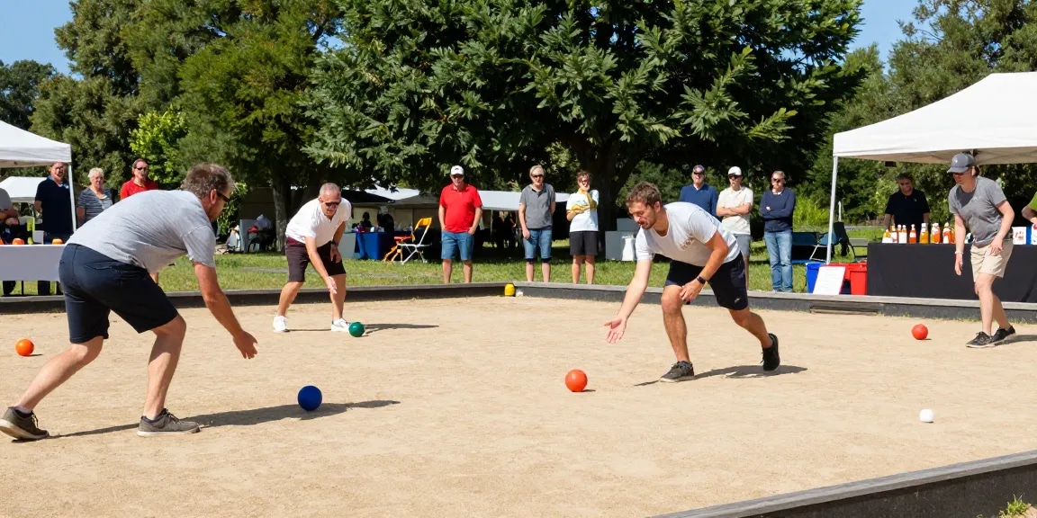 Pertandingan petanque di fopikotaparepare.org dengan para pemain fokus dan penonton bersemangat.