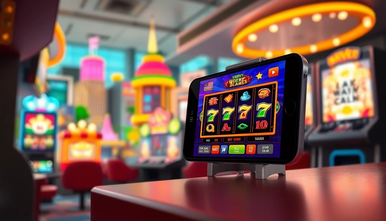 Permainan slot depo 1k yang menarik dengan grafik cerah dan kemenangan terlihat.