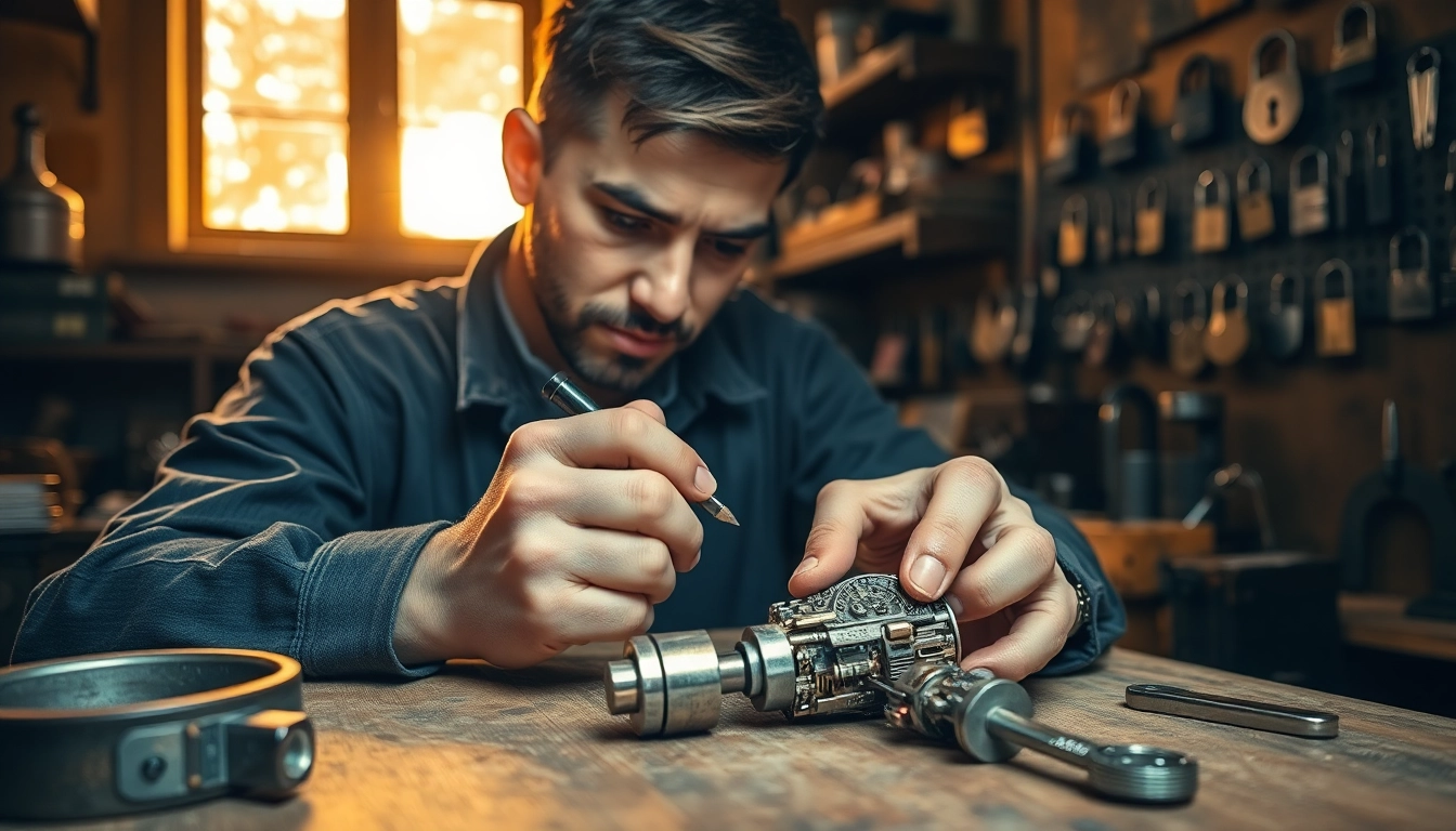Effiziente Arbeit mit Locksta in einem gut beleuchteten Werkstattumfeld.