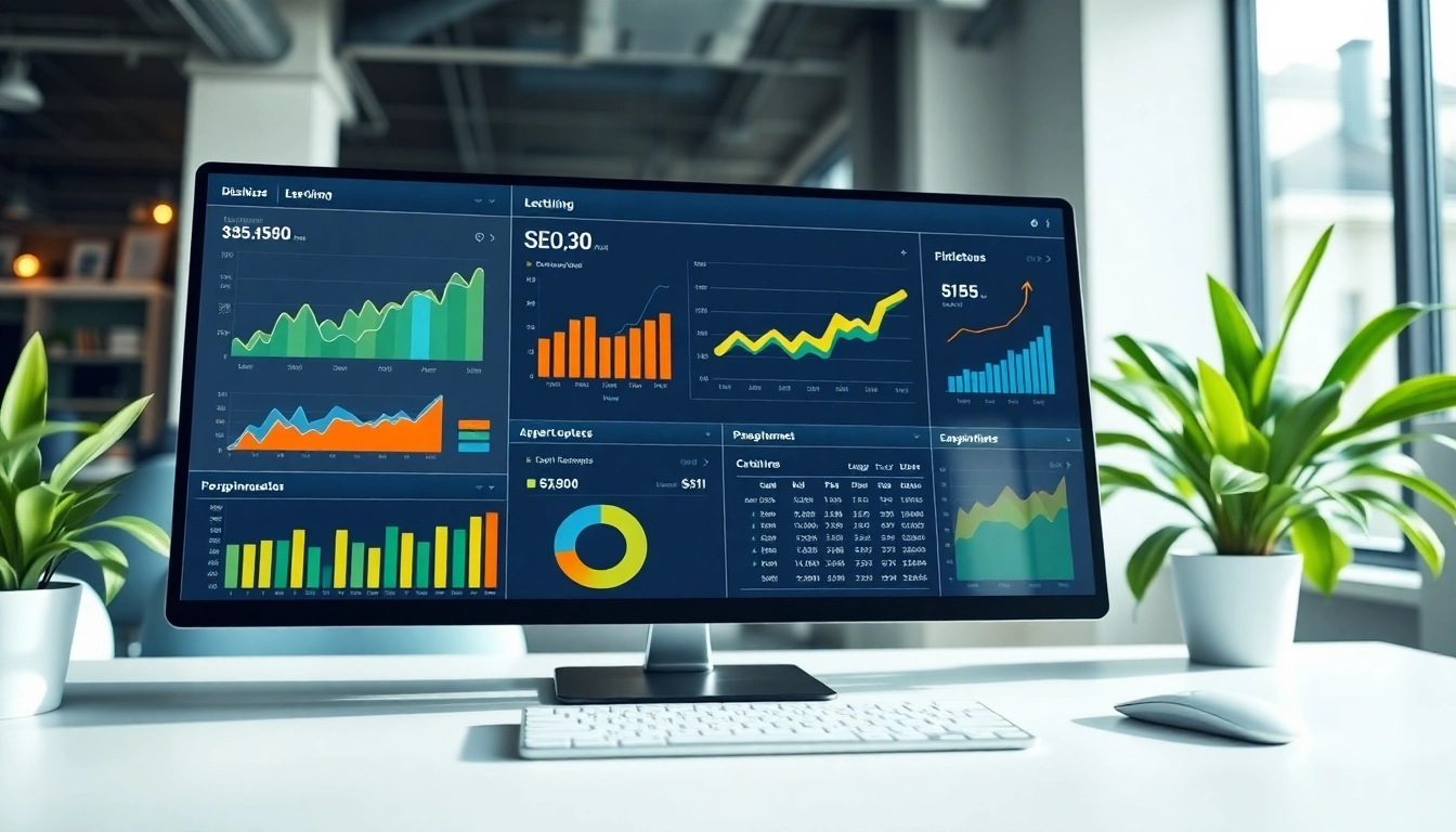 Track your SEO performance with an engaging digital marketing dashboard showcasing metrics.