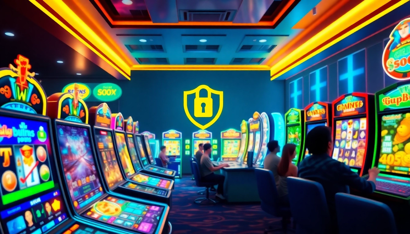 Situs kode4d showcasing an engaging online slot gaming environment with vibrant machines and players enjoying a secure experience.