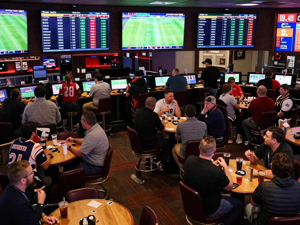 Bet on live football matches at 7m in an exciting sportsbook atmosphere