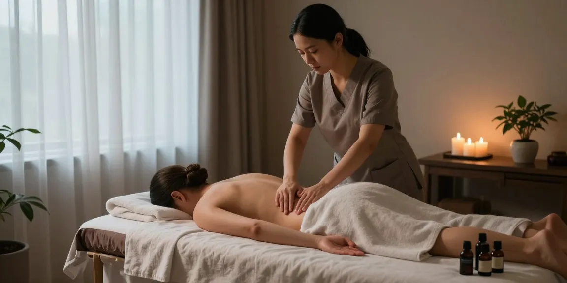 Swedish massage therapy session in a calming spa environment with aromatic oils and soft lighting.