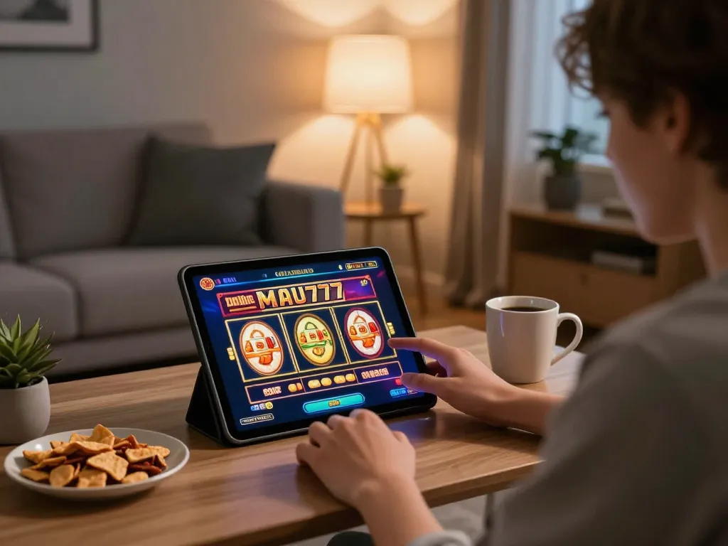 Play MAU777 login to enjoy exciting slot machine games at home in a cozy setting.