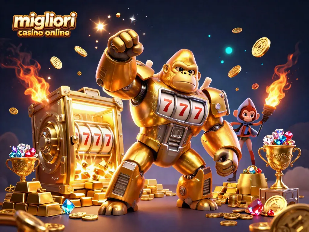 I migliori casino online sorprendono con un gorilla dorato e slot machine, esplosioni di monete e gioielli