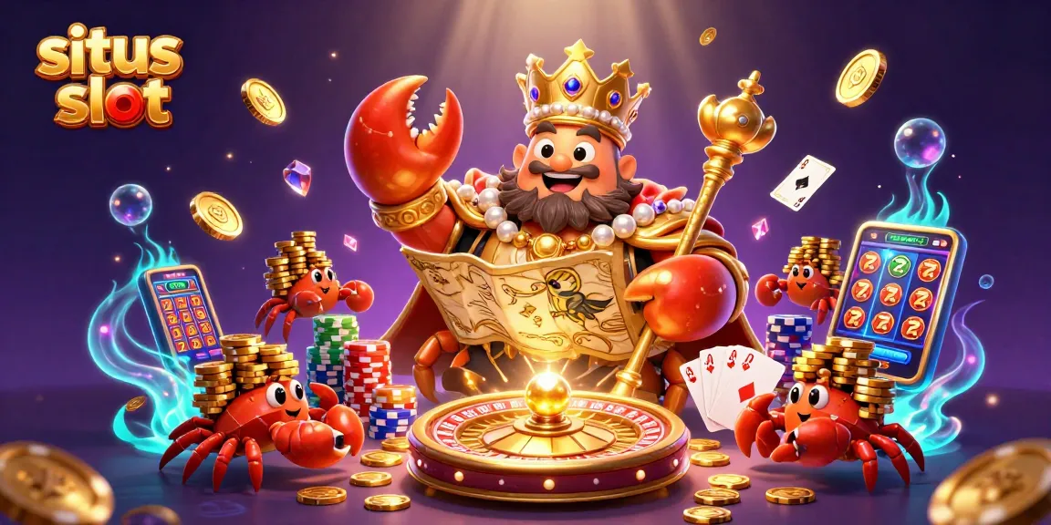 Experience thrilling action at situs slot with the golden crab emperor and treasures in vibrant colors