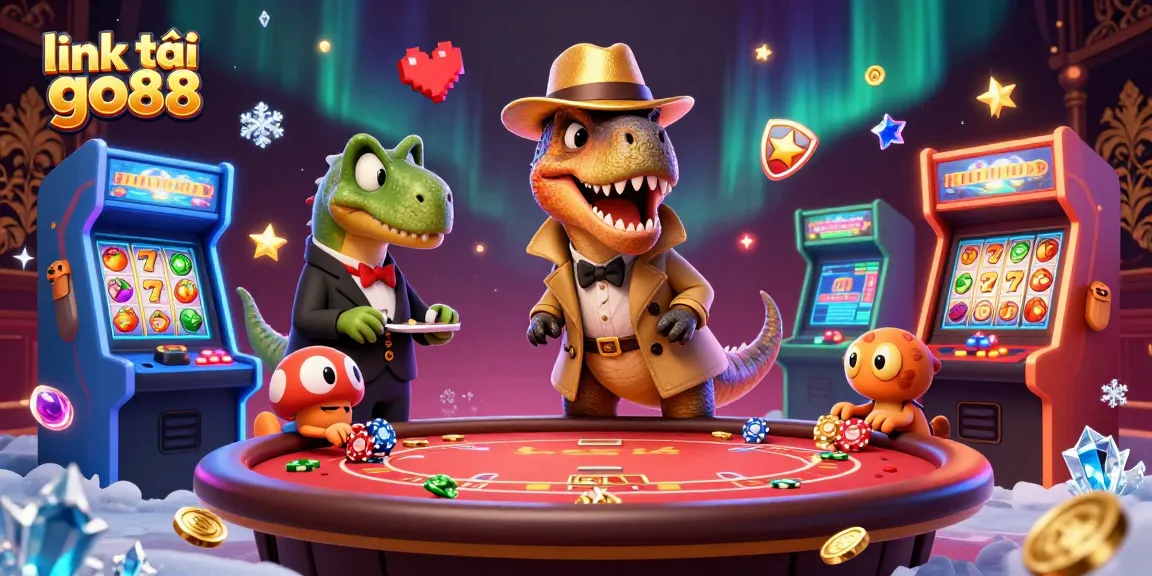 Link tải go88 with a velociraptor card counter in a casino setting, highlighting game elements.