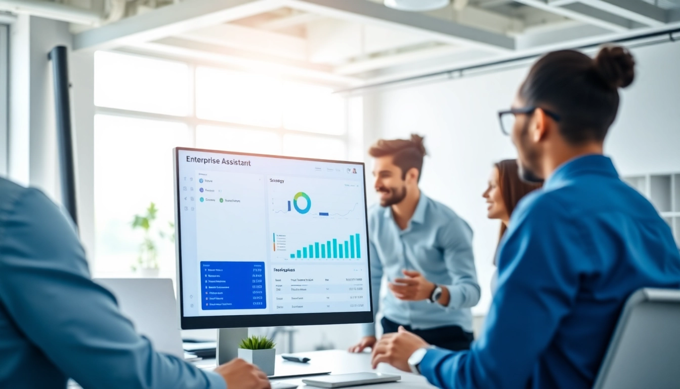 Showcasing the enterprise assistant platform's interface, team collaboration, and streamlined productivity.