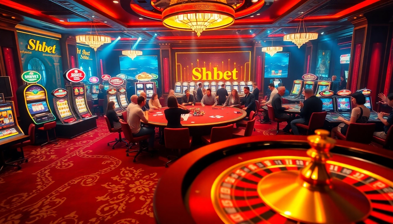 Experience the excitement at SHBET with dynamic casino activities, poker games, and vibrant slot machines.