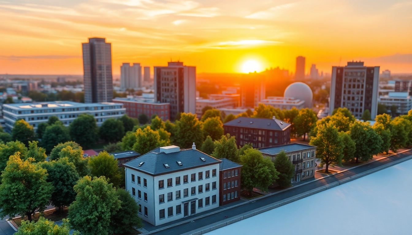 Architekturmodellbau Darmstadt zeigt das detaillierte Modell des Ludwigshohviertels in einer lebendigen Umgebung.