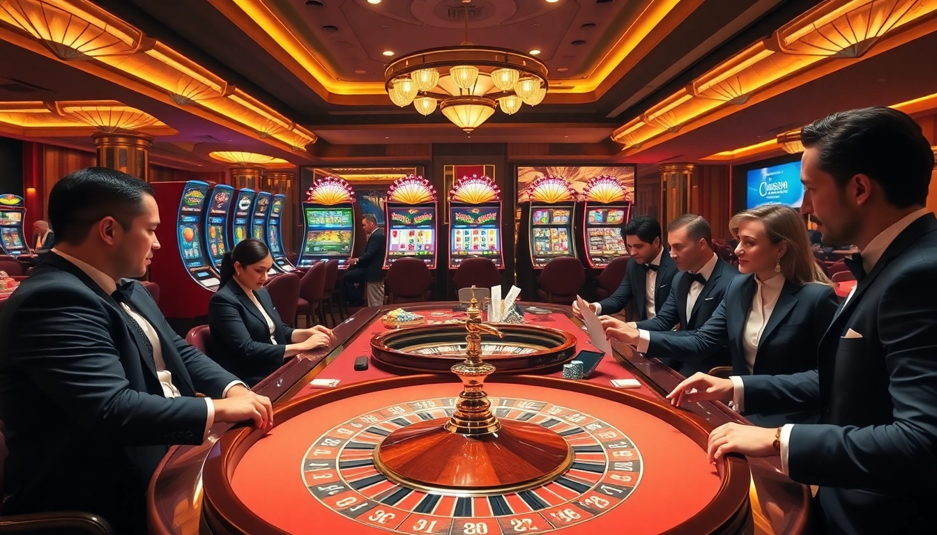 Des joueurs engagés profitant d'une expérience palpitante de casino en ligne France fiable à des tables haut de gamme.