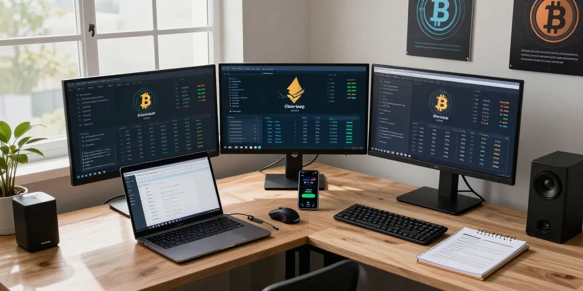 Cloud mining with daily payouts scene showcasing cryptocurrency investment analysis and technology integration in a modern office.