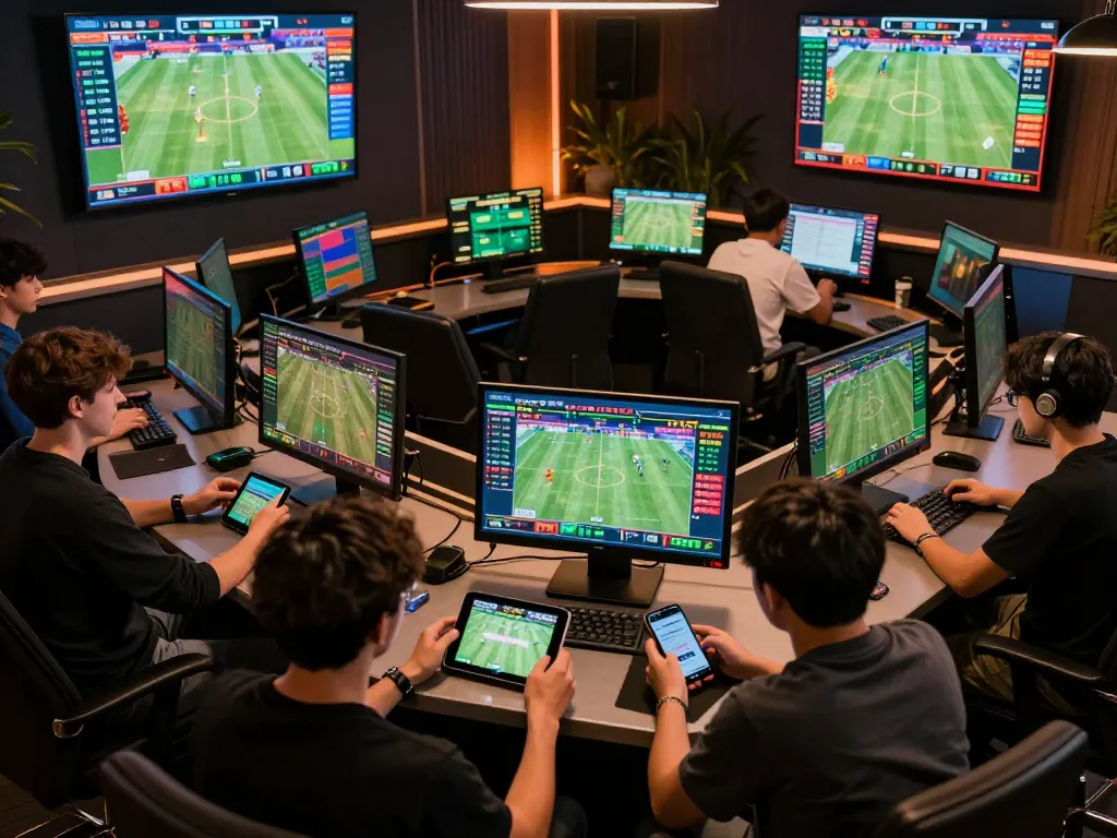 Engaging online sports betting scene showing users actively placing bets on 7m.