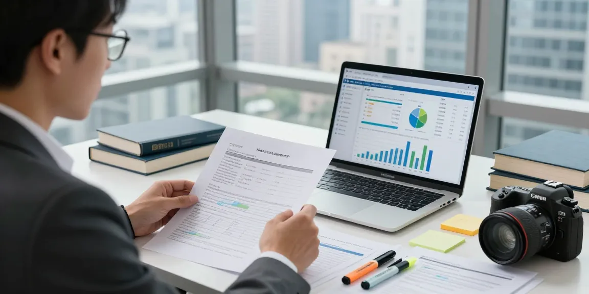 Analisis dokumen keuangan oleh auditor forensik di aafikotabogor.org dengan pencahayaan alami yang memfokuskan pada profesionalisme.