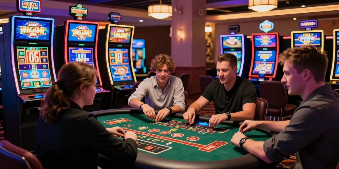 Exciting gaming atmosphere at casinos that accept credit cards with players enjoying diverse games.