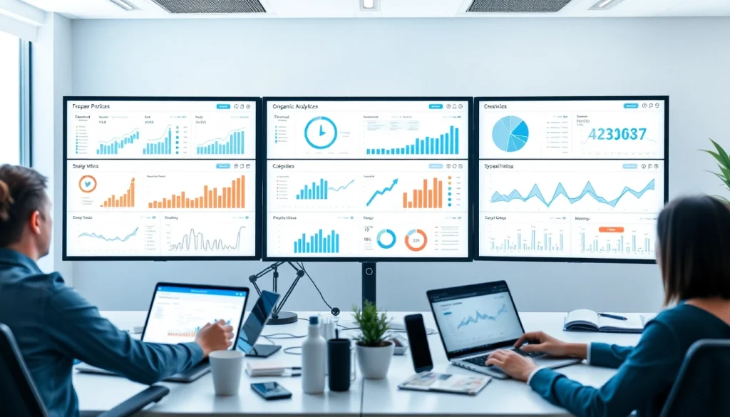 Analyze Instagram smm panel metrics with a modern digital workspace showcasing data analytics.