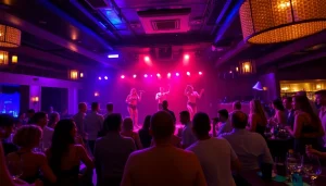 Dinner sxm experience at Club Noir, St. Martin's vibrant nightclub with lively performances and cocktails.