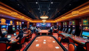 Experience thrilling gà 6789 gambling with vibrant casino gaming atmosphere and excited players.