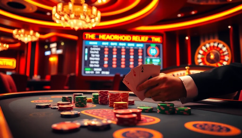 Experience the excitement of the best treatment for hemorrhoids in a vibrant casino setting.