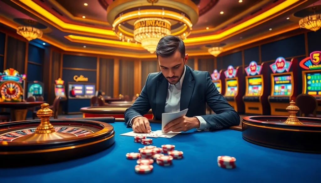 Experience thrilling online gambling at OKFUN with vibrant casino tables and exciting gameplay.