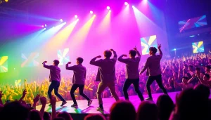 BTS news highlights a vibrant K-pop concert scene capturing the dynamic energy and audience excitement.