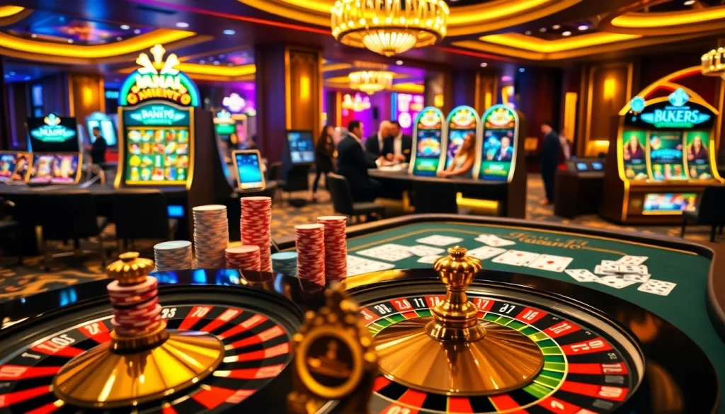 Experience the thrill of BK8 เว็บตรง with vibrant casino elements, roulette tables, and exciting gameplay.