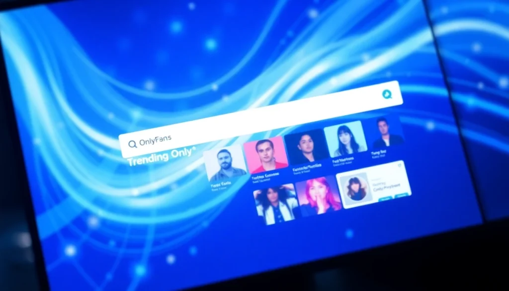 OnlyFans Search interface showcasing vibrant profiles and advanced filters for creator discovery.